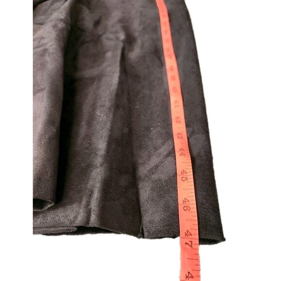 Women's Vintage Black Ultra Suede Trench Coat Duster 1970s Size 4 Gino Rossi - Picture 13 of 16